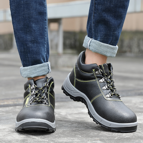 Labor protection shoes, men's anti smashing and anti stabbing work shoes, comfortable, wear-resistant, safety protective workwear, leather shoes - Image 5