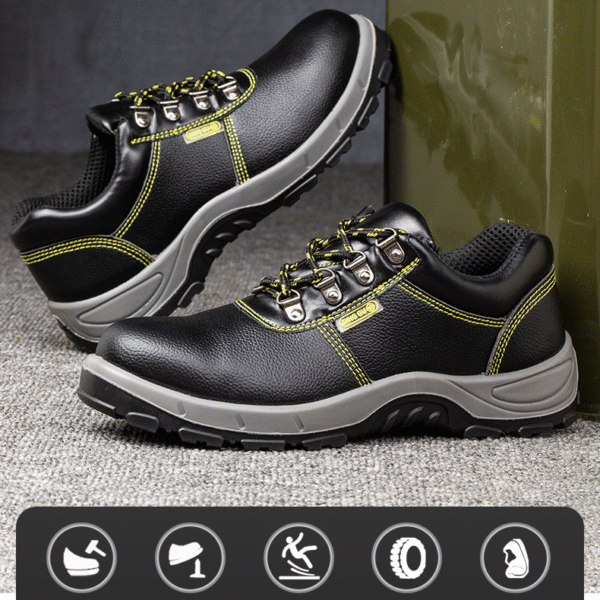 Labor protection shoes, men's anti smashing and anti stabbing work shoes, comfortable, wear-resistant, safety protective workwear, leather shoes - Image 6