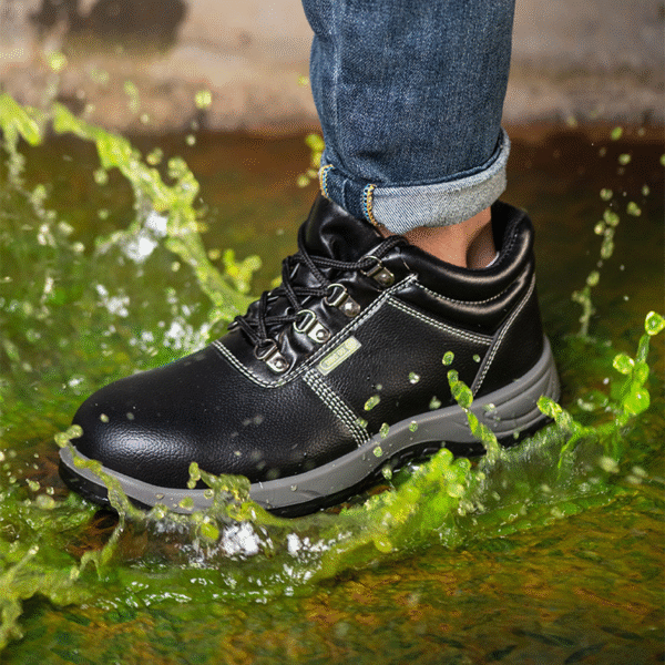 Labor protection shoes, men's anti smashing and anti stabbing work shoes, comfortable, wear-resistant, safety protective workwear, leather shoes - Image 2