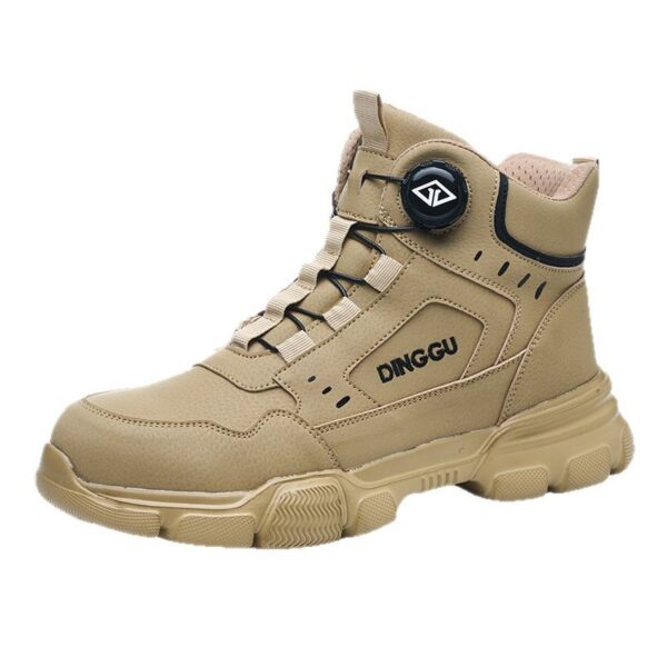 Labor protection shoes for men, anti smashing and anti piercing lightweight safety shoes, steel toe caps, summer work shoelaces, intelligent buckles - Image 3