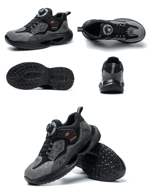Labor protection shoes for men, breathable, odor proof, all season button lightweight, anti smashing, anti piercing, shock-absorbing work shoes - Image 5