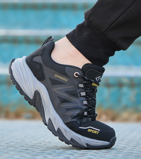 Labor protection shoes for men with anti smashing and anti piercing steel toe caps, wear-resistant, breathable, and odor resistant safety work shoes - Image 7