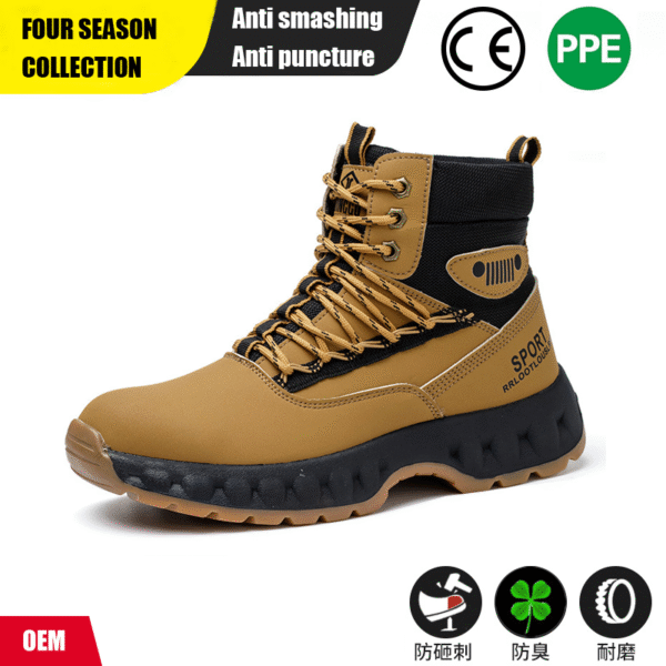 Labor protection shoes, anti smashing safety shoes, anti piercing safety shoes, men's wear-resistant work shoes, construction site shoes wholesale