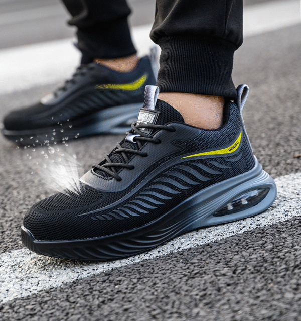 Men's safety shoes and labor protection shoes are lightweight, anti smashing, anti puncture, wear-resistant, fly woven, breathable, and odor proof - Image 4