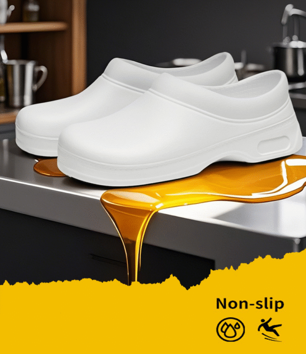 Chef's shoes, hotel kitchen, restaurant work shoes, anti slip, waterproof, oil resistant, wear-resistant food workshop safety shoes - Image 2